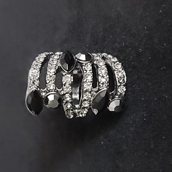Source Unknown Jewelry - Large Ring With Rhinestones